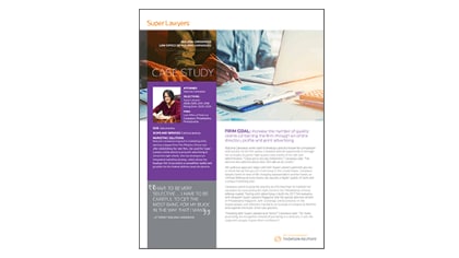 Page from a Super Lawyers Case Study