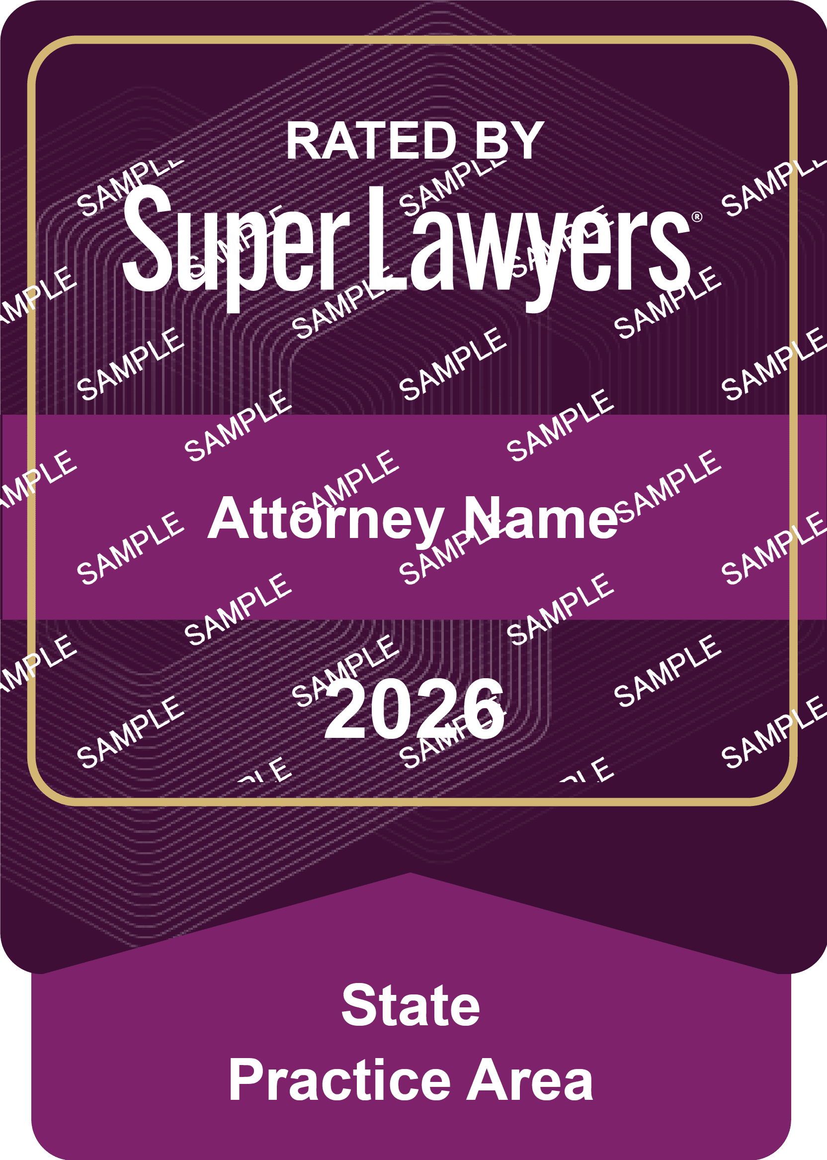 Attorney Expanded Badge - Purple