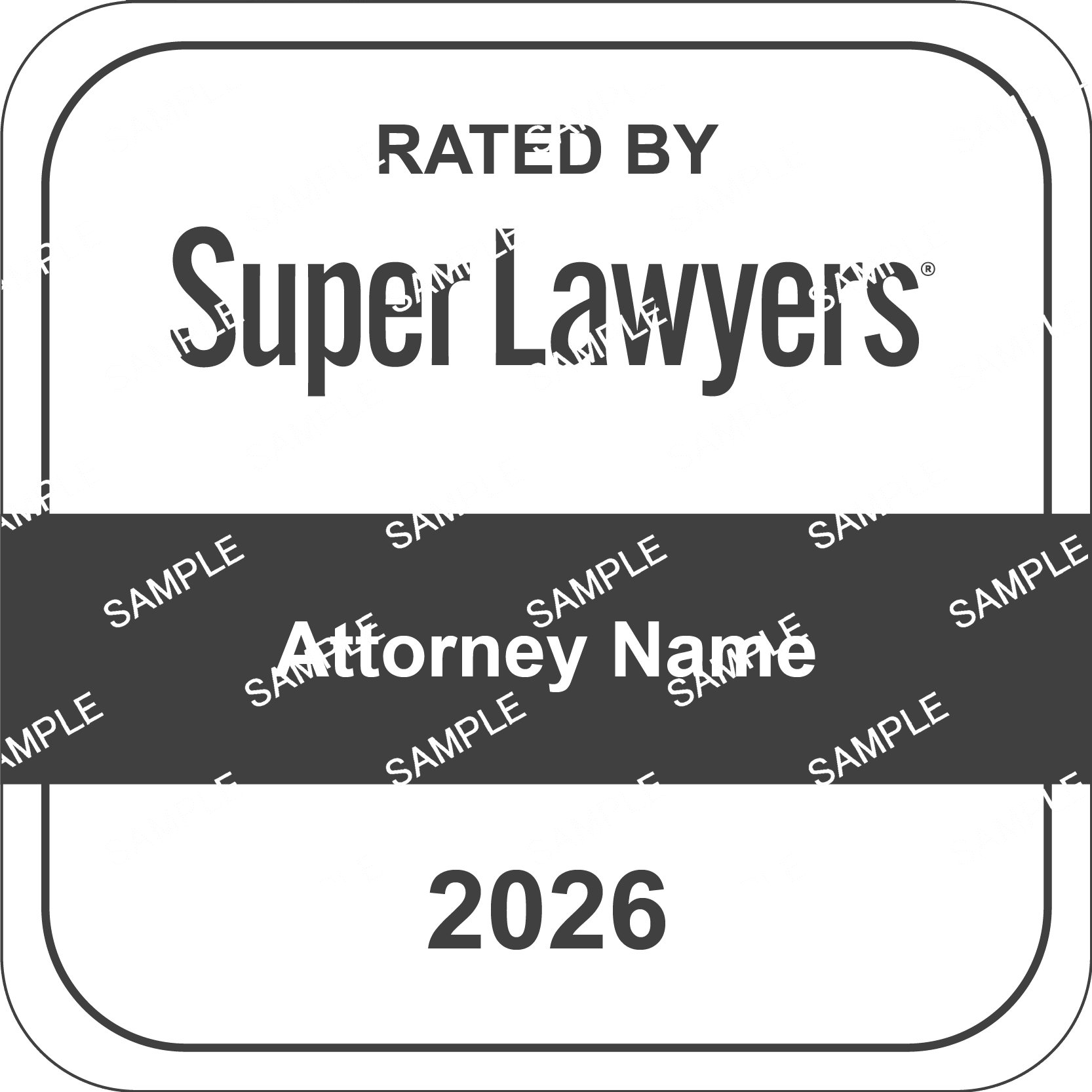 Complimentary Attorney Badge - Monochrome