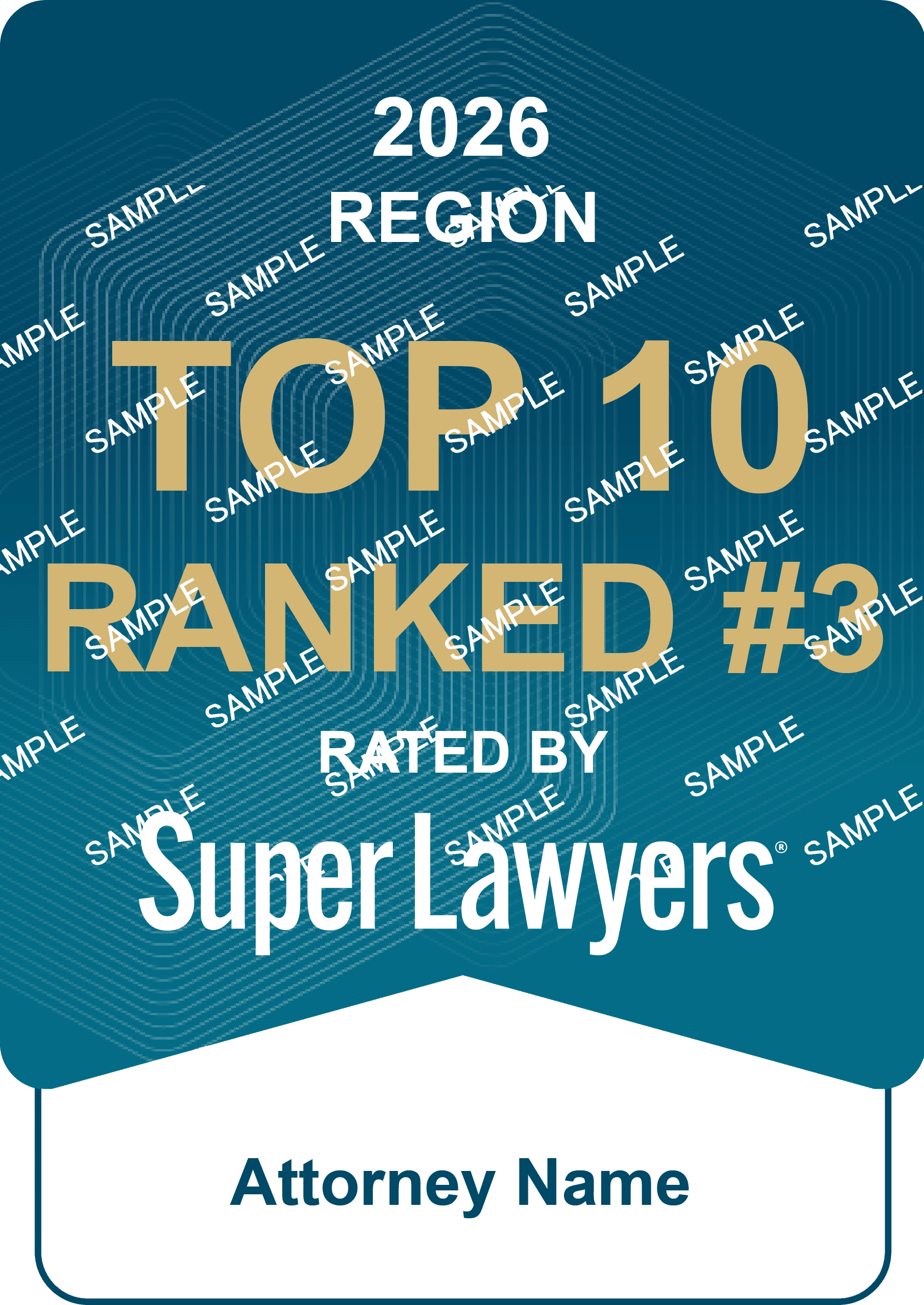 Attorney Top List Badge - Top 10 Ranked #3