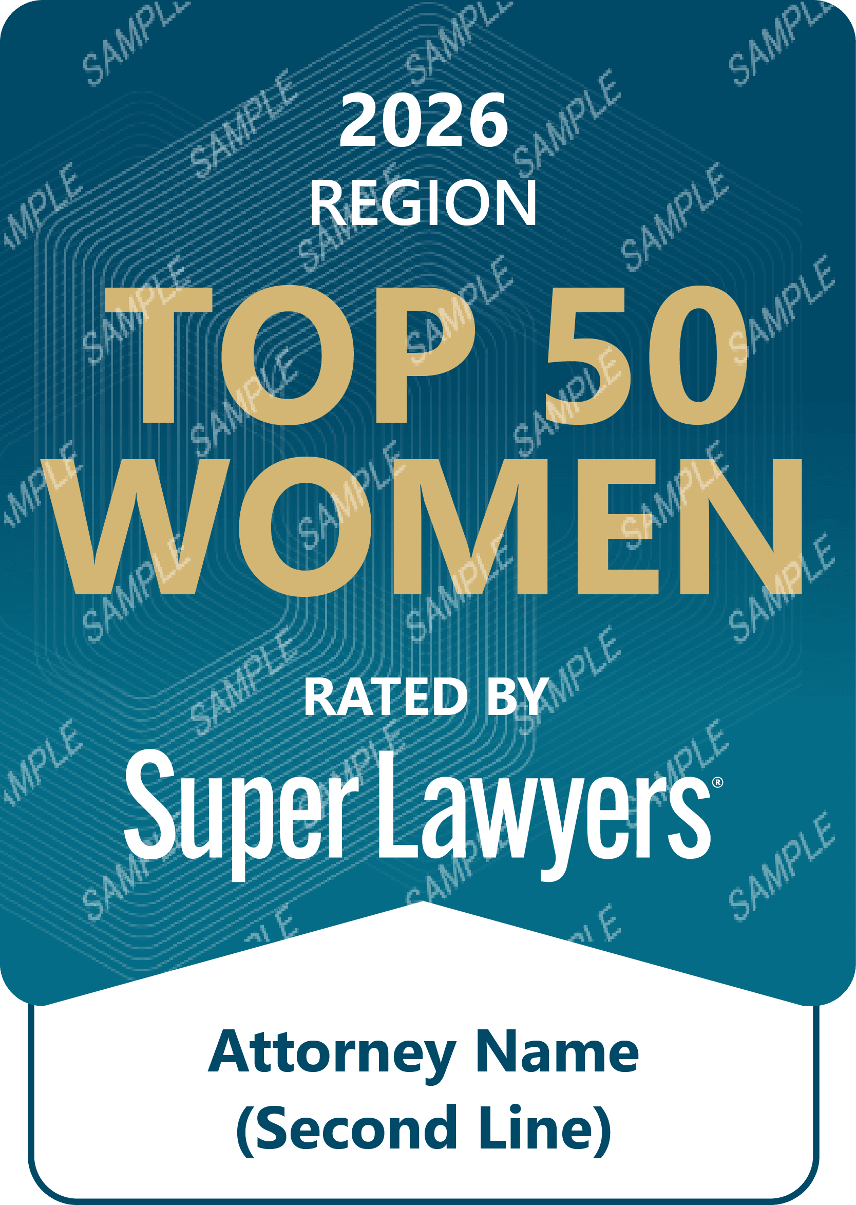 Attorney Top List Badge - Top 50 Women