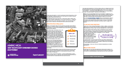 Pages from a Super Lawyers Consumer Report