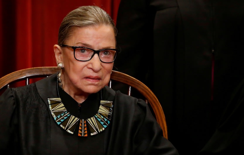 Ruth Bader Ginsburg gets ready for her close-up.